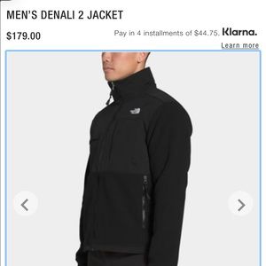 Men’s Black North Face Denali Jacket Size Xl